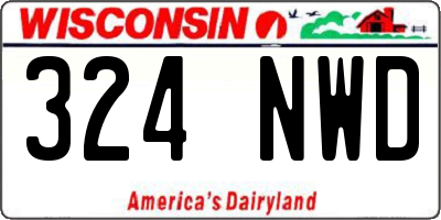 WI license plate 324NWD