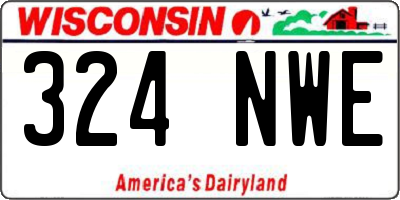 WI license plate 324NWE