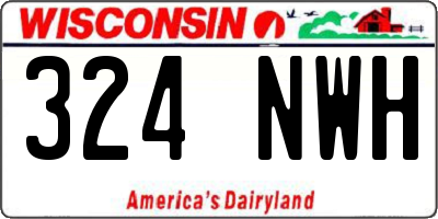 WI license plate 324NWH