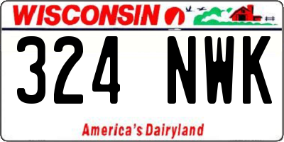 WI license plate 324NWK