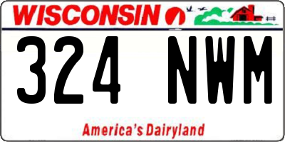 WI license plate 324NWM