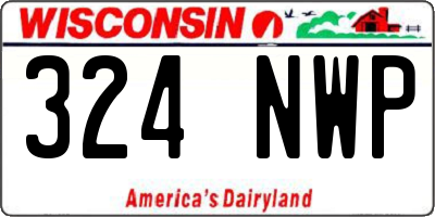WI license plate 324NWP