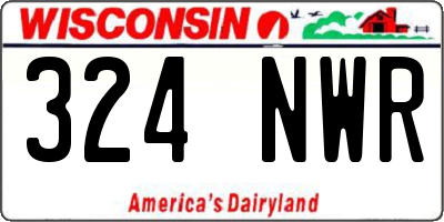 WI license plate 324NWR