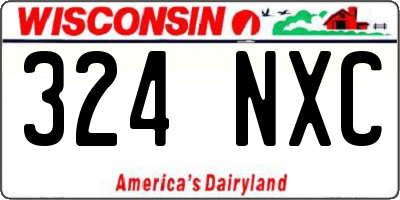 WI license plate 324NXC