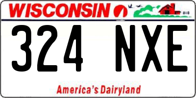 WI license plate 324NXE