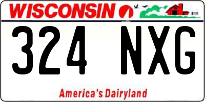 WI license plate 324NXG