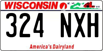 WI license plate 324NXH