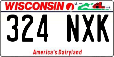 WI license plate 324NXK