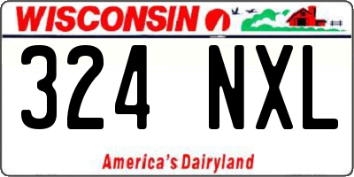 WI license plate 324NXL