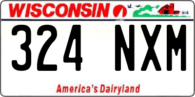 WI license plate 324NXM