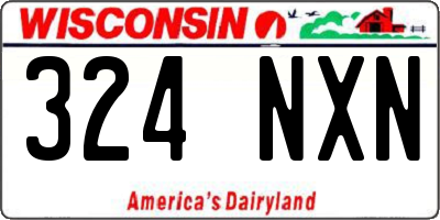 WI license plate 324NXN