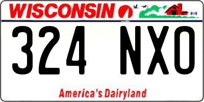 WI license plate 324NXO