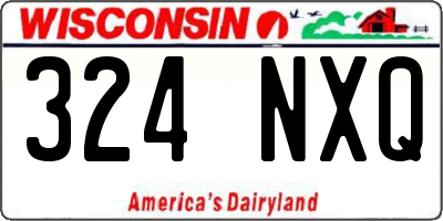 WI license plate 324NXQ