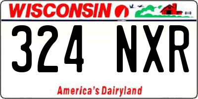 WI license plate 324NXR