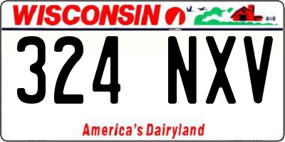 WI license plate 324NXV