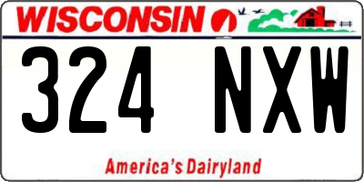 WI license plate 324NXW