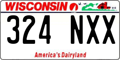 WI license plate 324NXX