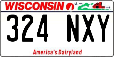 WI license plate 324NXY