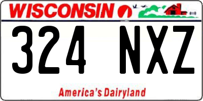 WI license plate 324NXZ