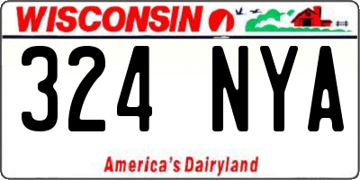 WI license plate 324NYA
