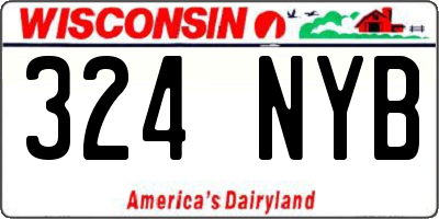 WI license plate 324NYB