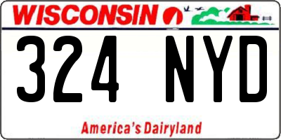 WI license plate 324NYD