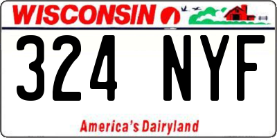 WI license plate 324NYF