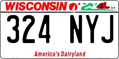 WI license plate 324NYJ