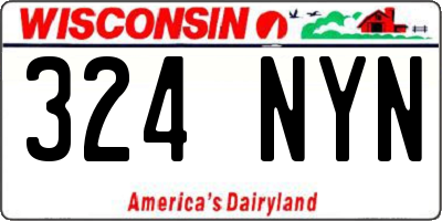 WI license plate 324NYN