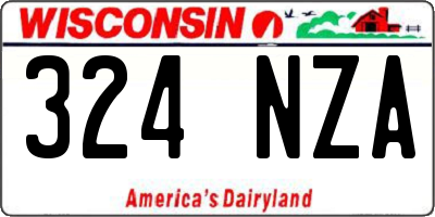 WI license plate 324NZA
