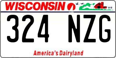 WI license plate 324NZG