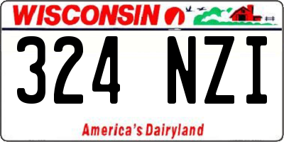 WI license plate 324NZI