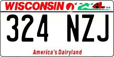 WI license plate 324NZJ