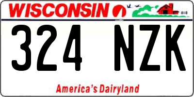 WI license plate 324NZK