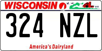 WI license plate 324NZL