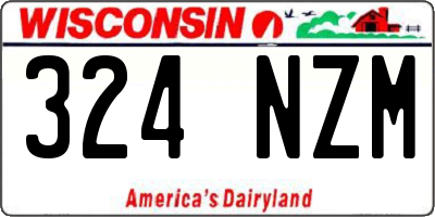 WI license plate 324NZM