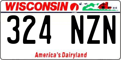 WI license plate 324NZN
