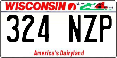 WI license plate 324NZP