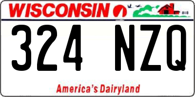 WI license plate 324NZQ