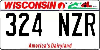 WI license plate 324NZR