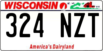 WI license plate 324NZT