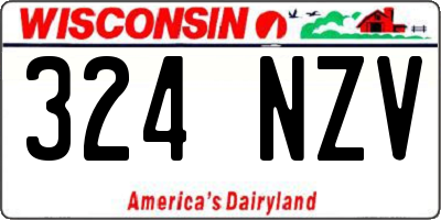 WI license plate 324NZV