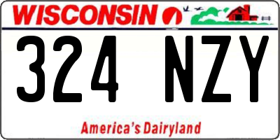 WI license plate 324NZY