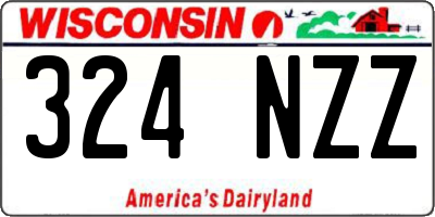 WI license plate 324NZZ