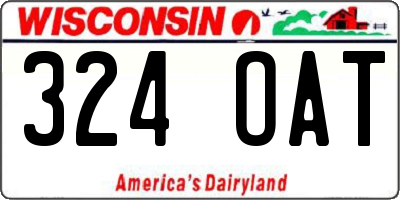 WI license plate 324OAT
