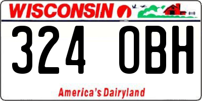 WI license plate 324OBH