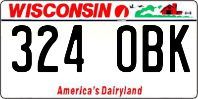 WI license plate 324OBK