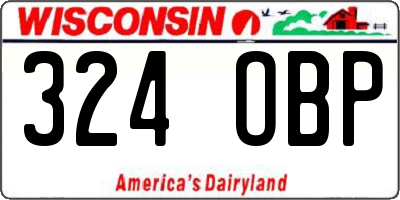 WI license plate 324OBP