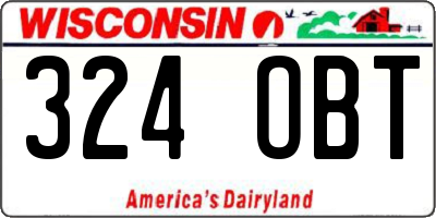 WI license plate 324OBT