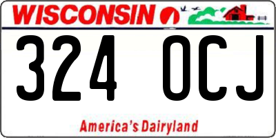 WI license plate 324OCJ